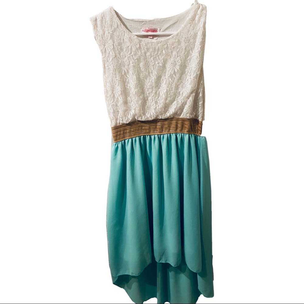 High low Noroze kids teal dress size 13/14.